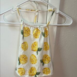 Lemon Print Sleeveless Top